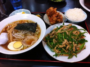 青椒肉絲定食